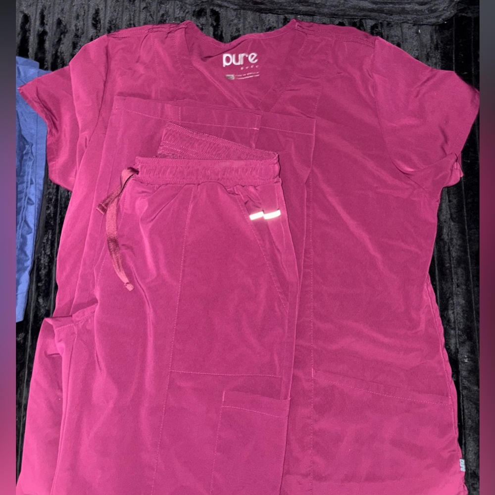 Pure Maroon Scrub Set